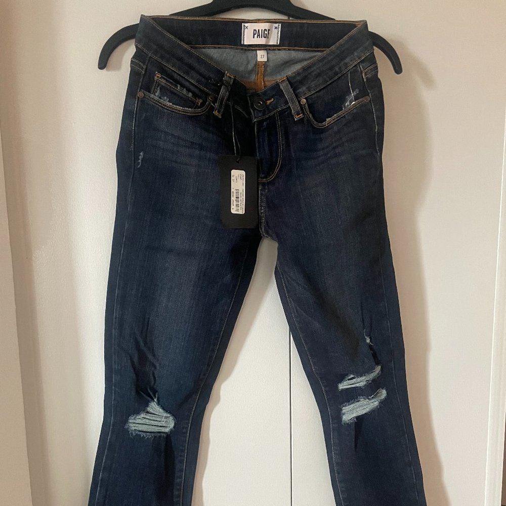 NWT Paige Verduro Ankle Destructed Skinny Jeans